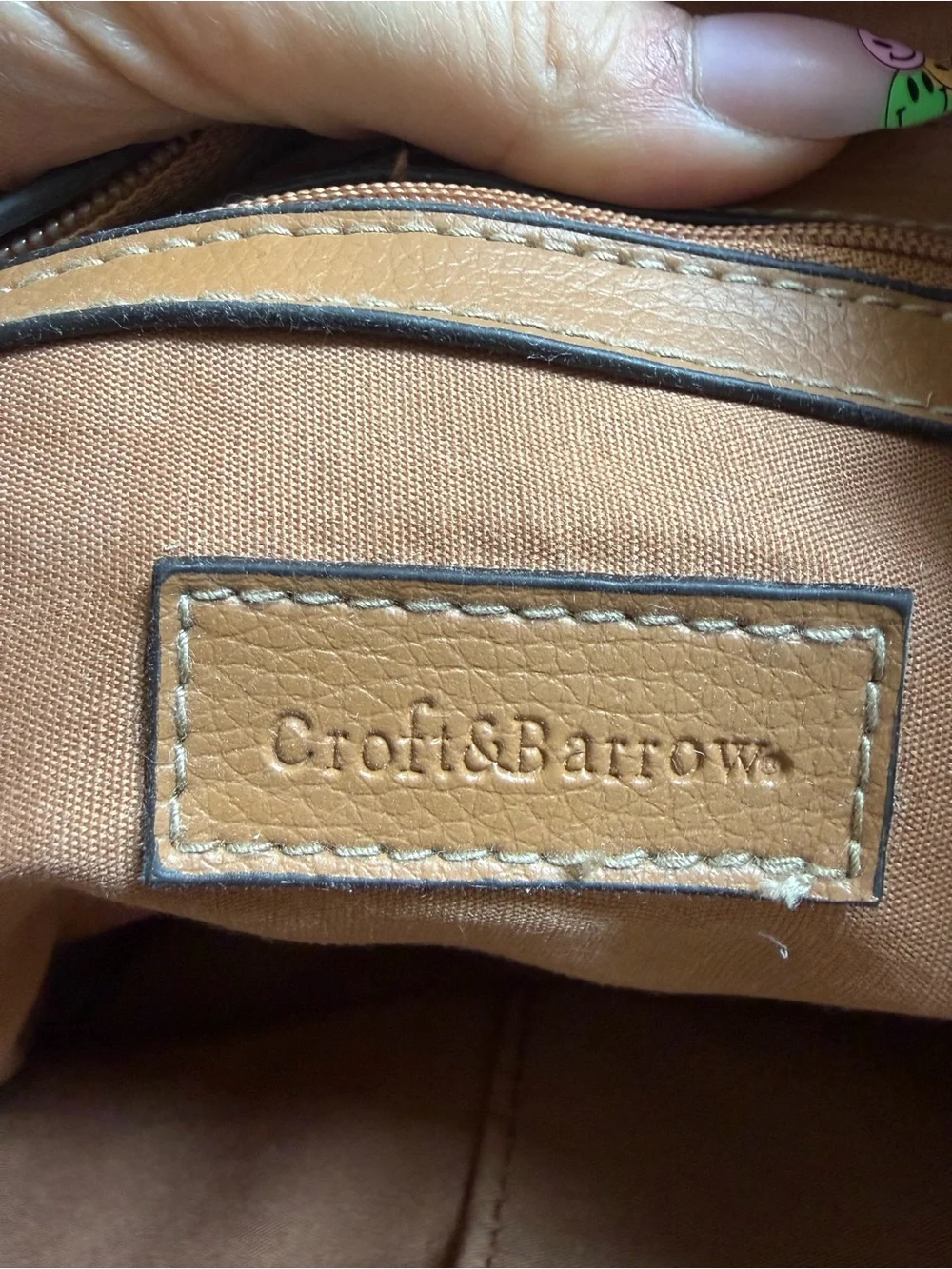 croft & barrow Cognac Pebbled Hobo Shoulder Bag